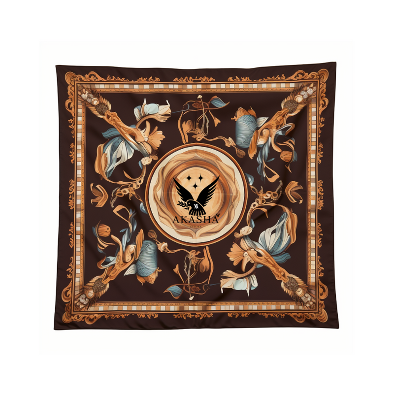 Brown Silk Scarf